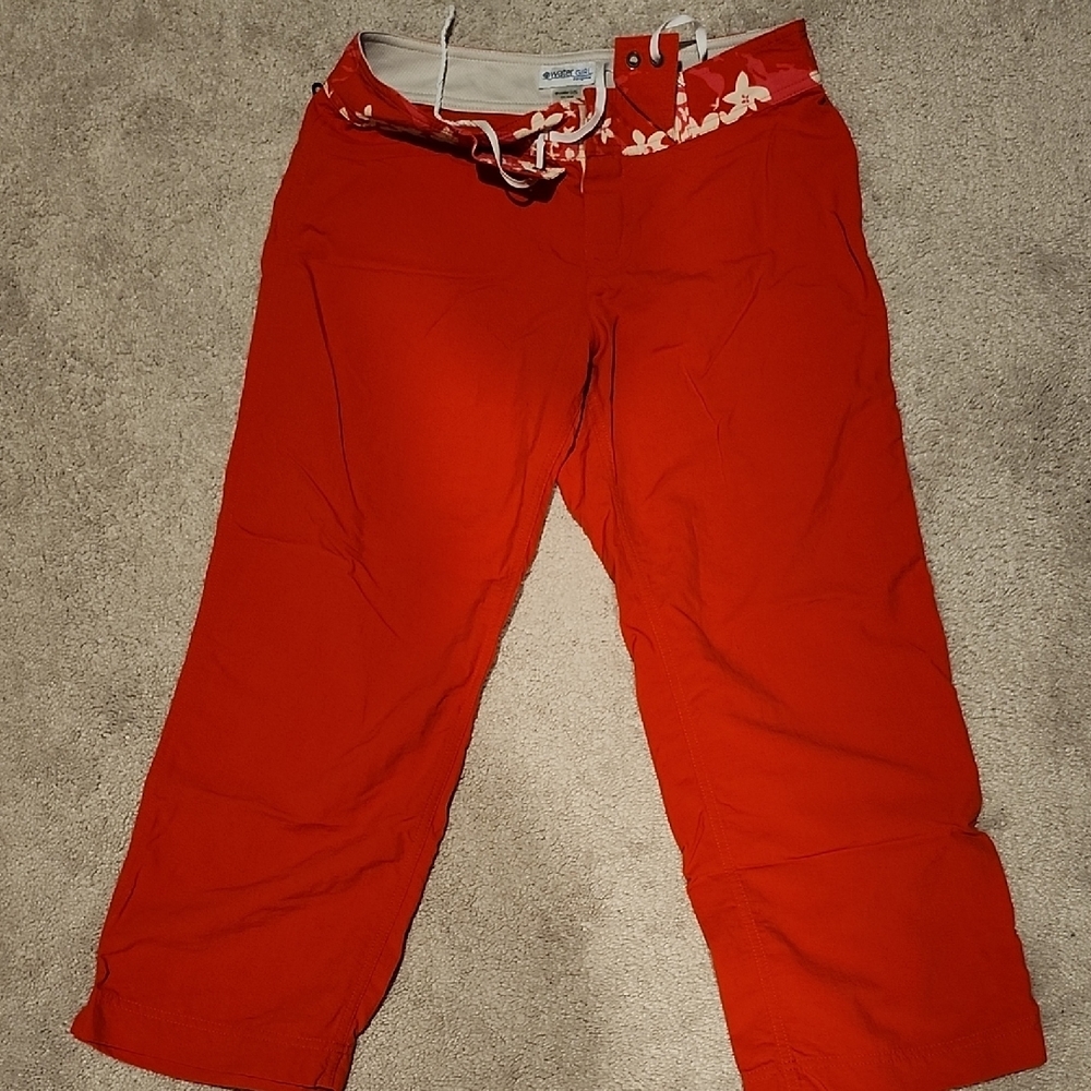 Red Floral Women's Pants